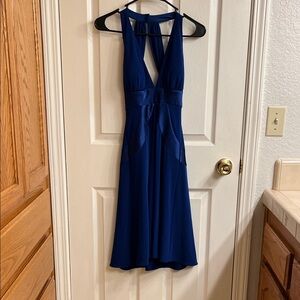 Morgan & Co. Royal Blue Backless Dress